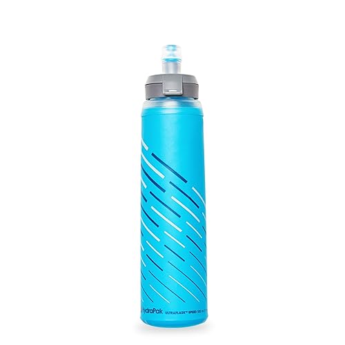 HydraPak UltraFlask Speed 500ml - Collapsible Soft Flask Water Bottle for Hydration Vests and Running Packs with Easy Open Cap (500ml / 17oz)