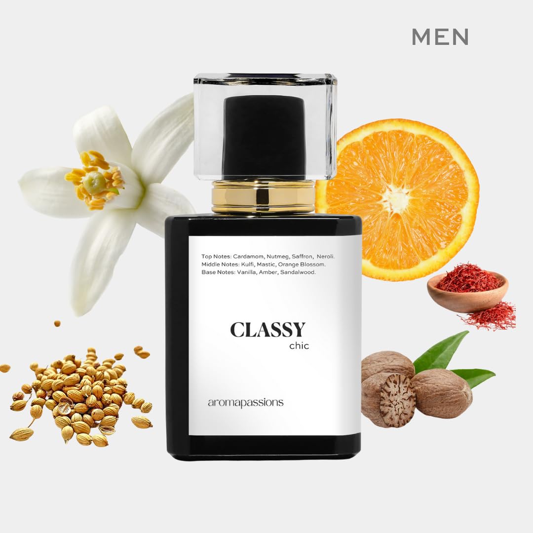 aromapassions CLASSY | Inspired by TF NR EXTREME | Pheromone Perfume Cologne for Men | Extrait De Parfum | Long Lasting Dupe Clone Essential Oil