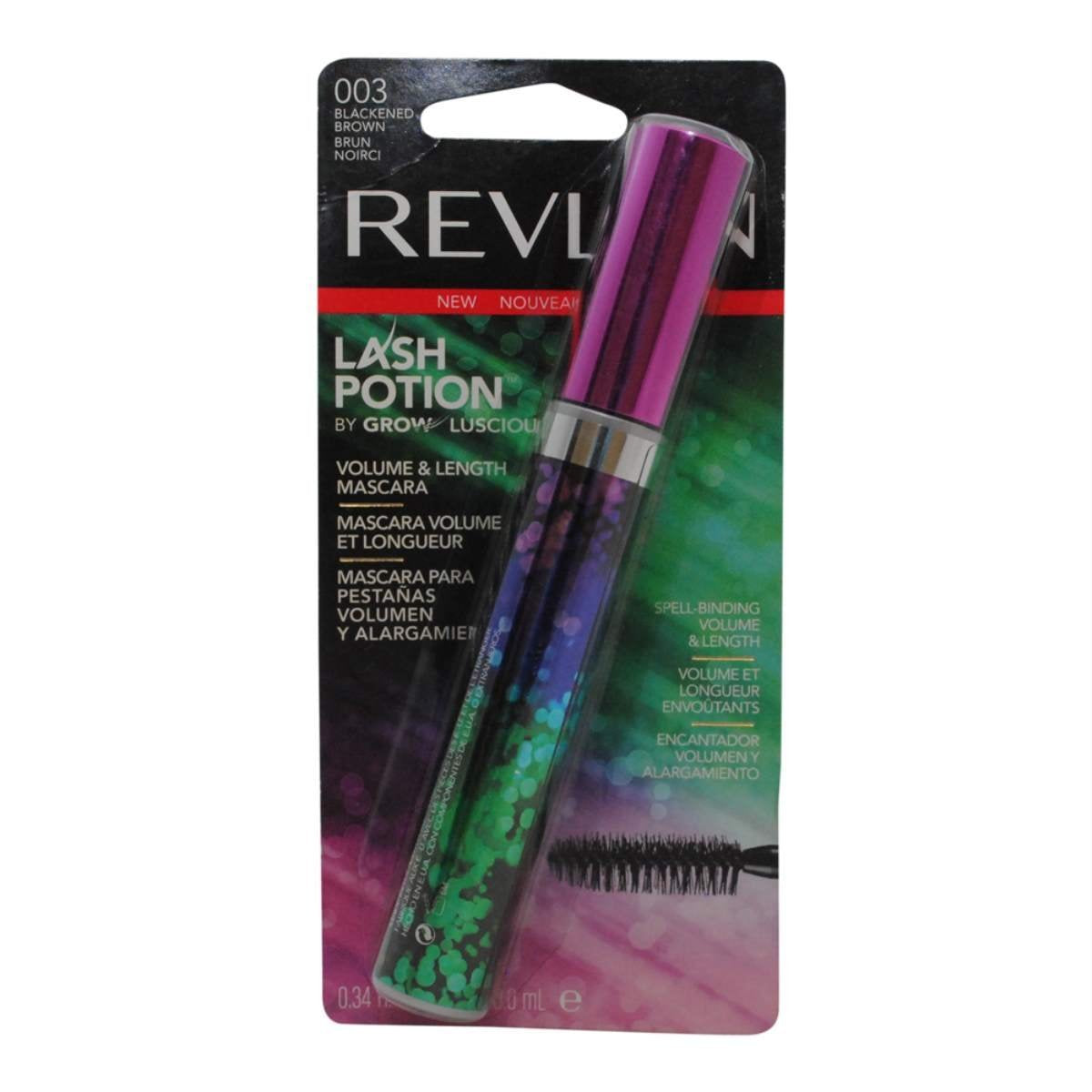 Revlon Lash Potion Volume & Length Mascara by Grow Lucious, Blackened Brown 003- 0.34 fl oz (10 ml)
