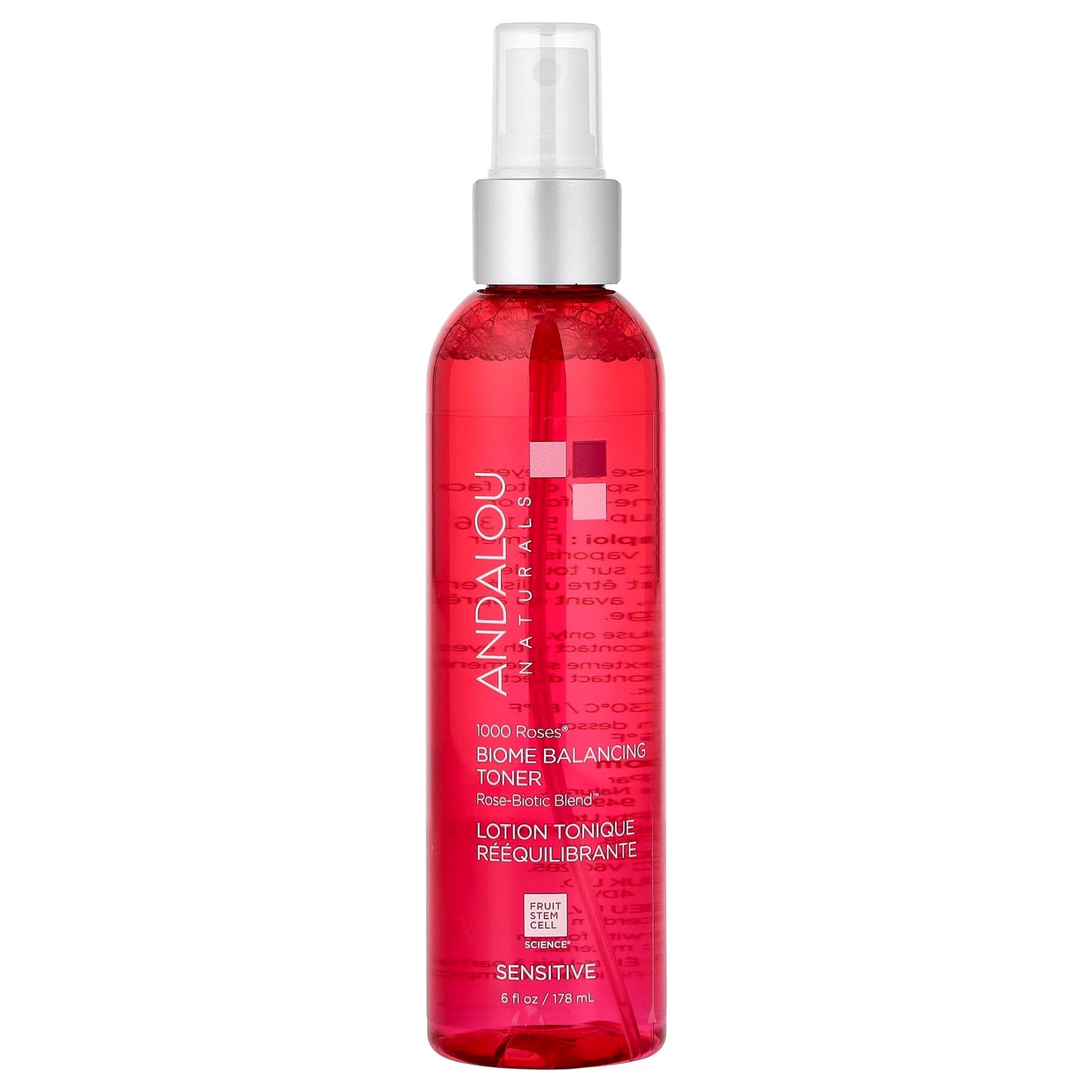 Andalou Naturals Toner, 1000 Roses Biome Balancing Facial Toner, Refreshing & Gentle on Sensitive Skin, Rose-Biotic Blend to Help Protect & Strengthen