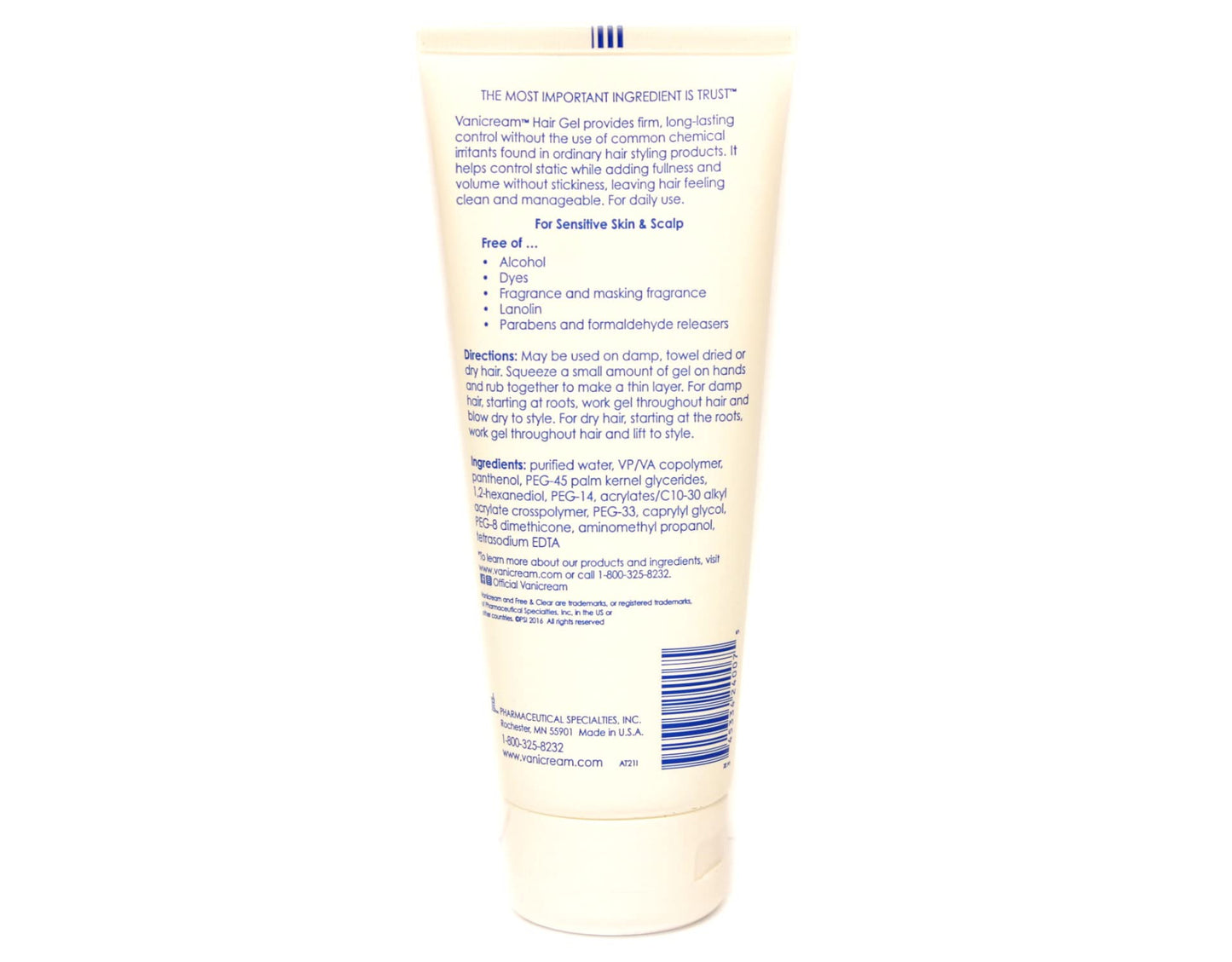 Vanicream Hair Styling Gel, 7 Ounce (Pack of 4)