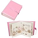 Sanzeon Earring Book Design Earring Case Portable Earring Holder Travel Jewelry Organizer Case For Earring (Pink)