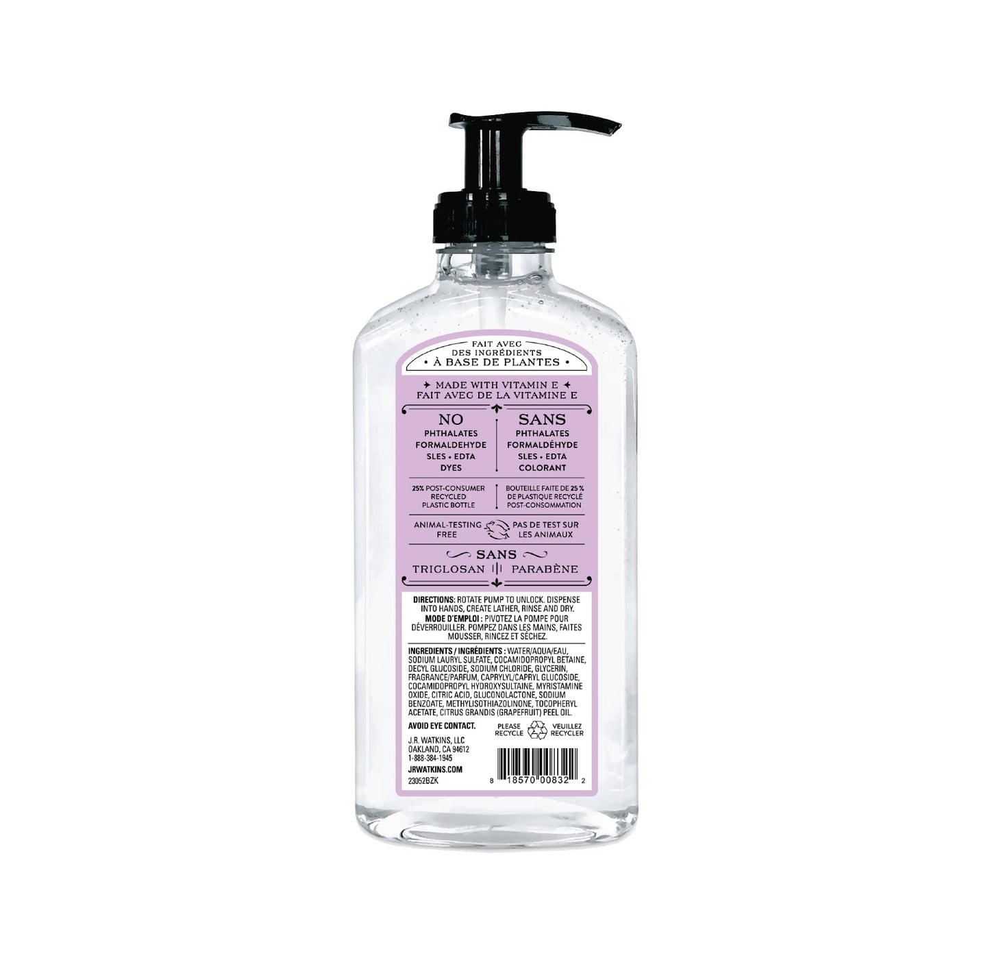 J.r. Watkins Natural Home Care Hand Soap, Lavender - 11 Oz
