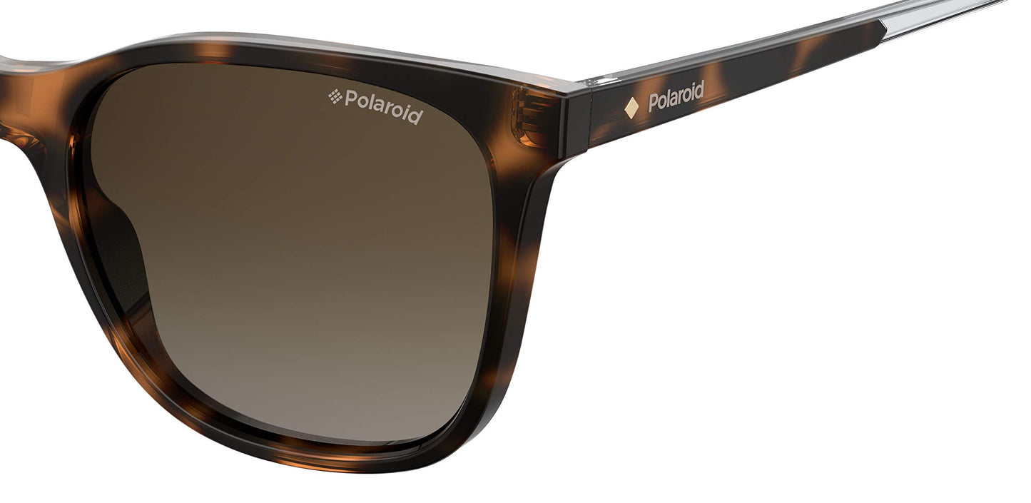 Polaroid Sunglasses Women's PLD4059/S Square Sunglasses, DKHAVANA, 53 mm