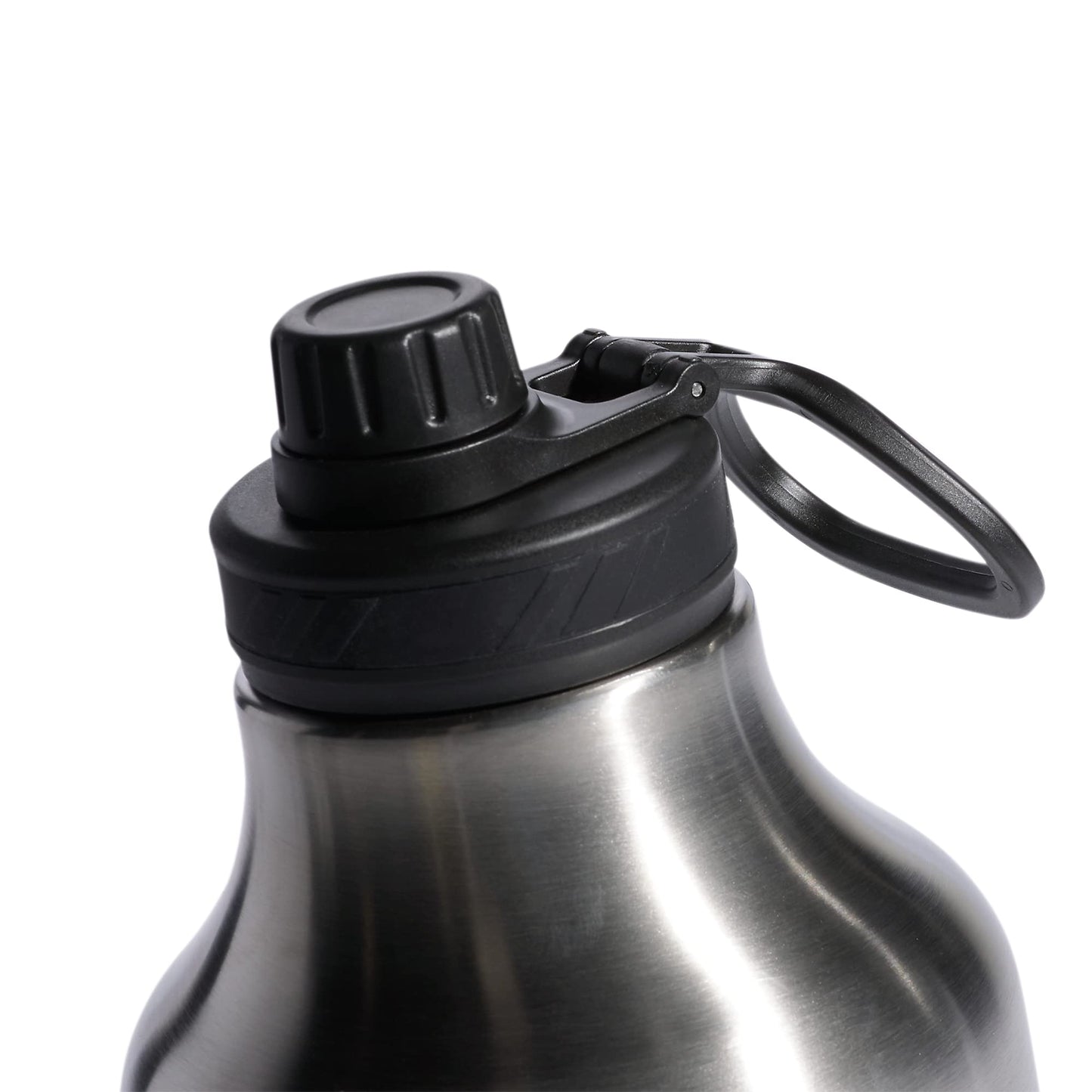 adidas Water Bottle-Metal Insulated Leak-Proof Durable Sport Hydration, Stainless Steel/Black, 62 Ounces