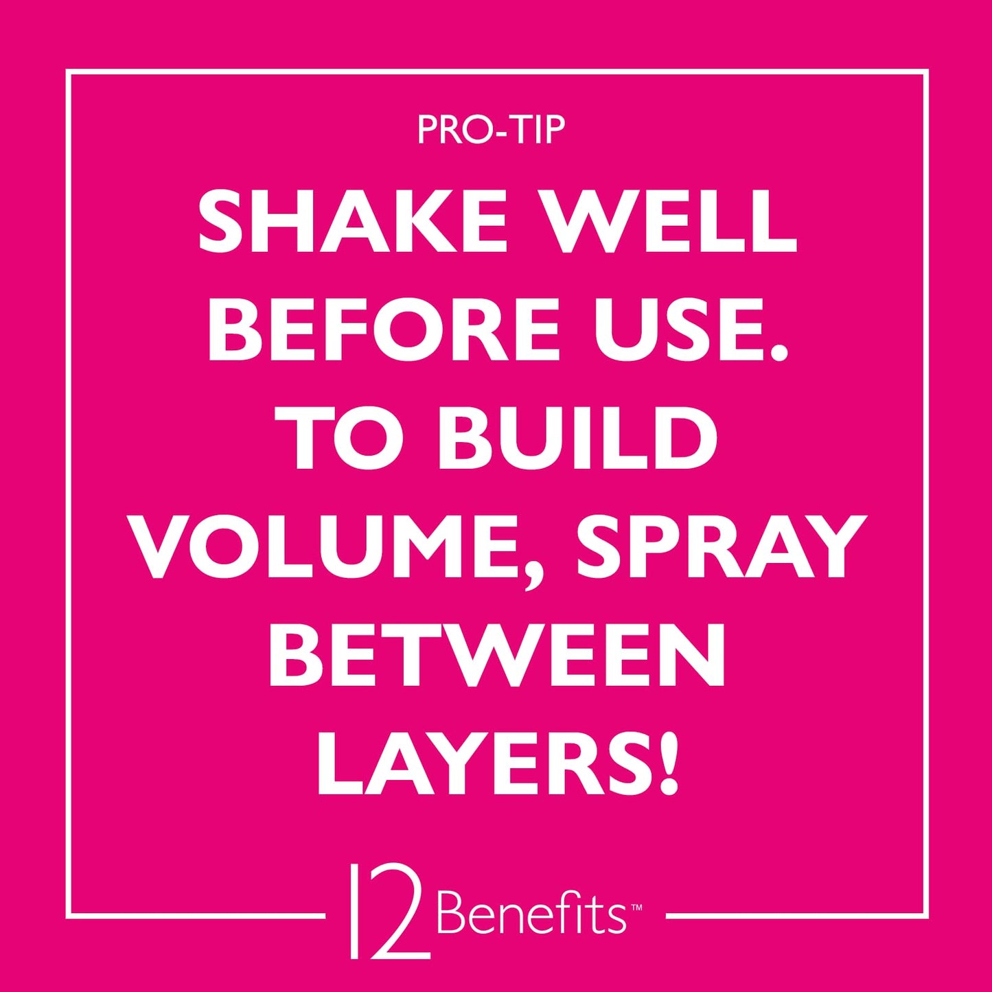 12 Benefits Big Day Hairspray - Long-lasting Hair Care Volume Spray w/Argan Oil, Vitamin B5, Silk Protein + Salon Product, Heat Protectant, Humidity