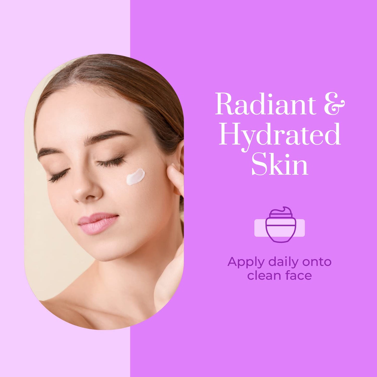 Clear Beauty Collagen Day & Night Face Moisturizer - Dermatologist Tested, Anti Aging Korean Skin Care - Plumping Hydration, Elasticity Support, Silky