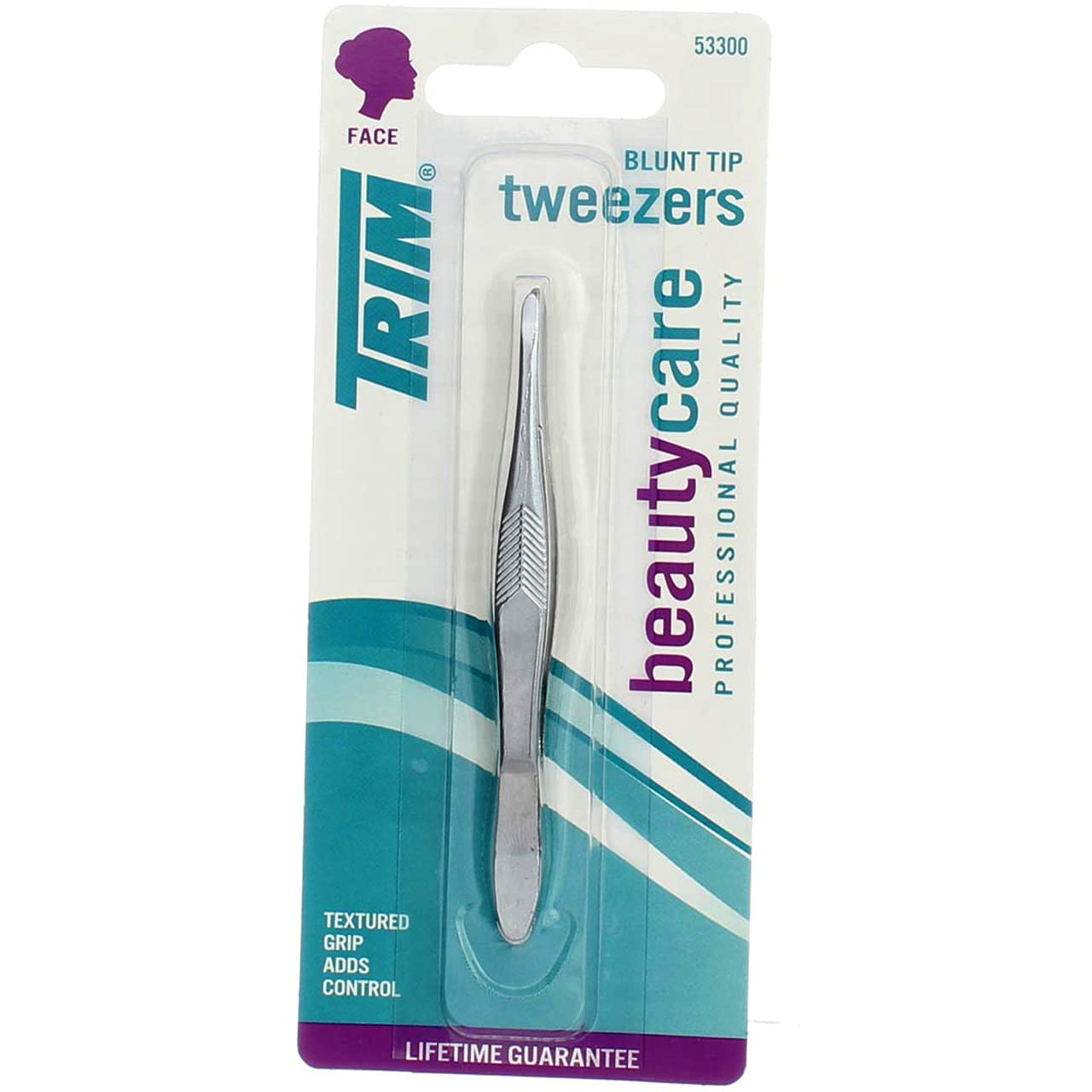Trim Square Tip Tweezers, Pack of 2 , Precision Tips for Hair & Splinter Removal