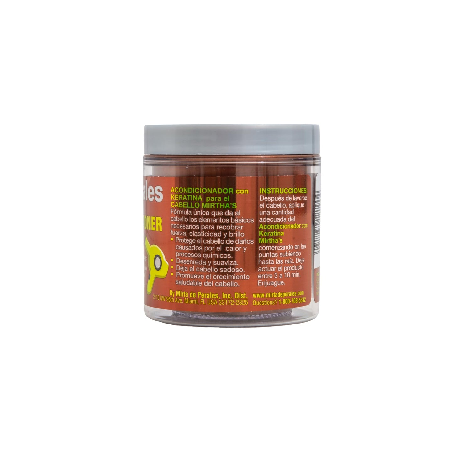 Mirta De Perales Conditioner with Keratin for Normal, Dry & Damaged Hair | Strengthening & Detangling Cream with Hydrolyzed Keratin & Amino Acids |