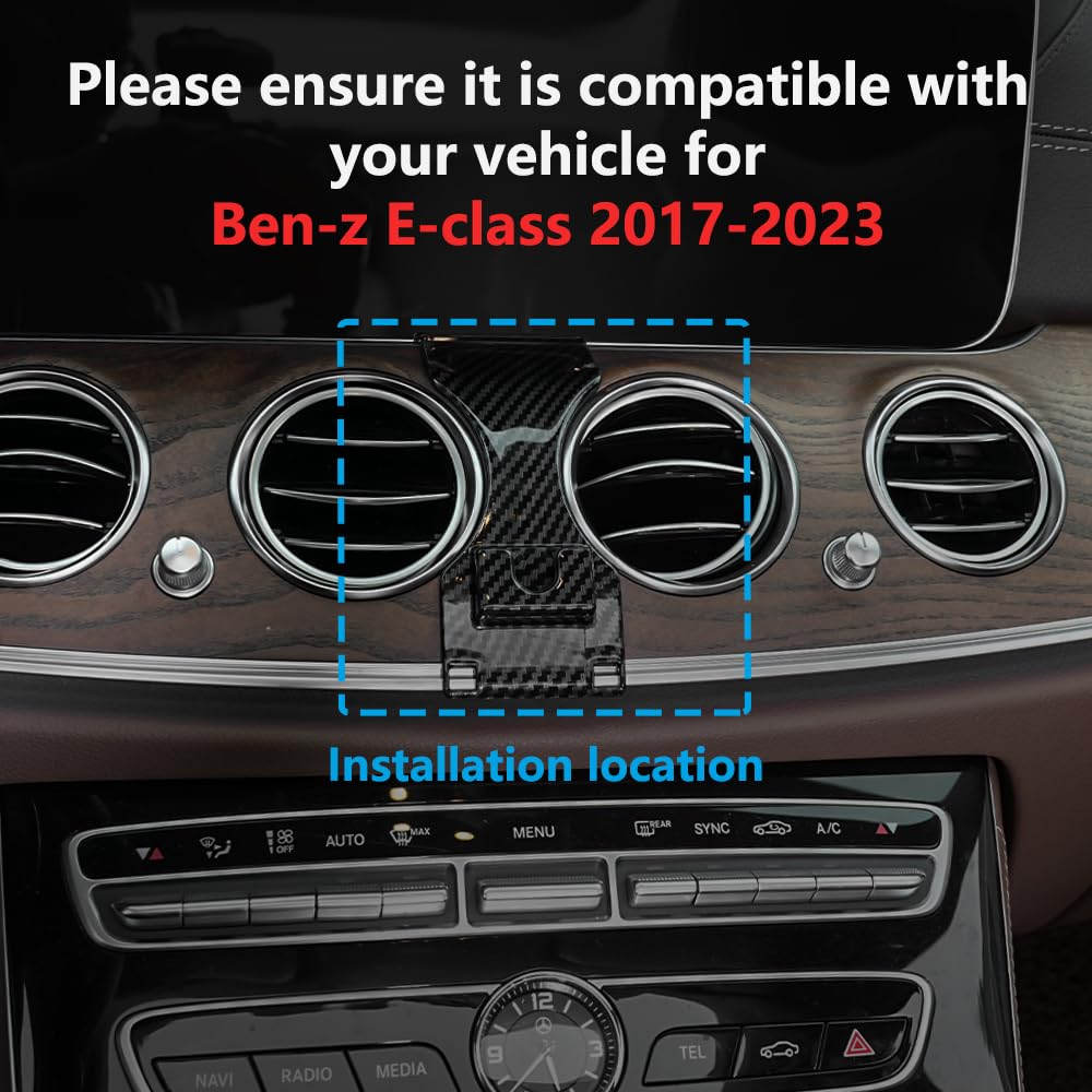 Zchan Car Phone Holder Mount for Ben-z E-Class 2017-2023 Car Accessories Car Mount 360°Rotation for Car Phone Holder Magnetic Hands Free Compatible…