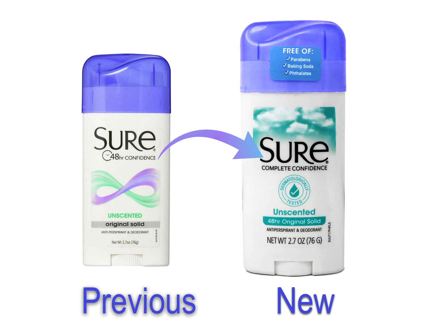 Sure Original Solid Unscented Anti-Perspirant Deodorant, 2.70 oz, 11-Pack Beauty and Personal Care Sure