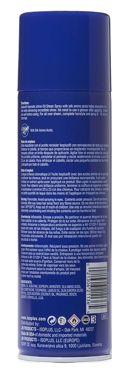 Isoplus Oil Sheen Hairspray 11oz. Aero (6 Pack)