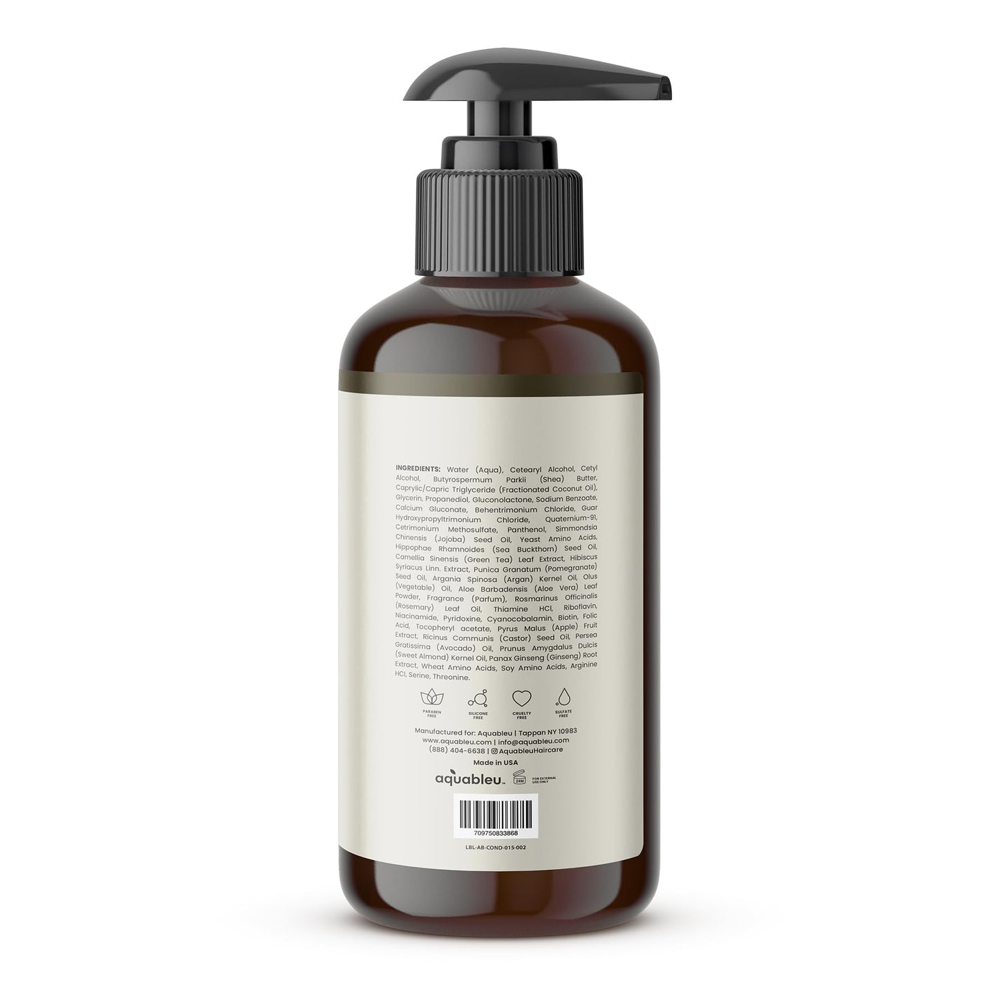 Aquableu Advanced Therapy Anti-Thinning Rosemary Oil Conditioner - Infused with 14 All-Natural Ingredients for Enhanced Volume, Strength, Thickness