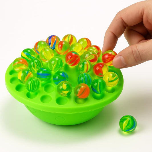 Trozihn Wobble Ball Marble Balance Game – Fun Family & Party Game with 60 Marbles, Gift for Kids & Adults Ages 8+, 1–4 Players