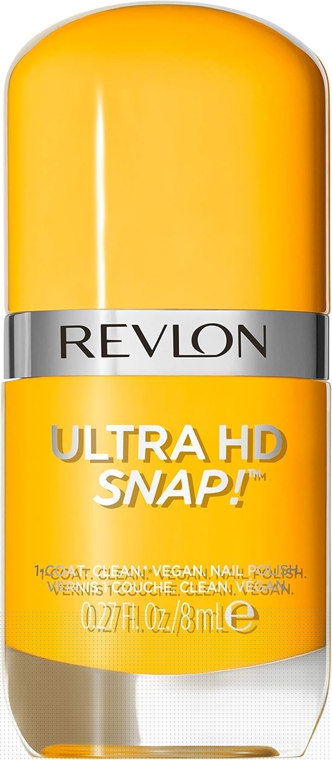 REVLON Ultra HD Snap Nail Color, Natural Rich Glossy Polish, 100% Vegan Formula, No Base or Top Coat Needed, 010 Marigold Maven, 0.27 fl oz