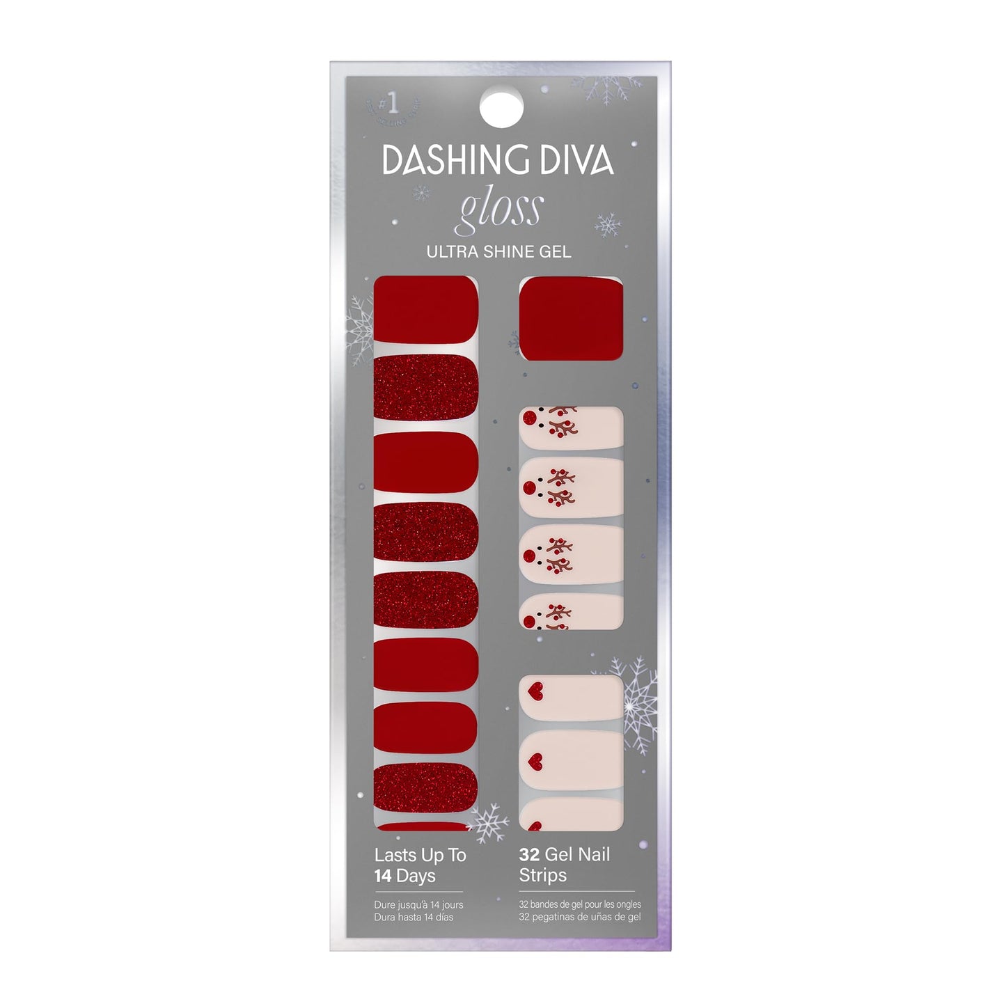 Dashing Diva Gloss Nail Strips - Deer Diary | UV Free, Chip Resistant, Long Lasting Gel Stickers | Contains 32 Wraps, 1 Prep Pad, 1 File Beauty & Personal Care Dashing Diva