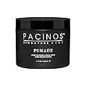 Pacinos Pomade - Flexible Hold, Frizz Control - High Shine Pomade for All Hair Types - 4oz