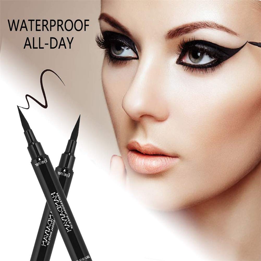 BONNIESTORE Winged Eyeliner Stamp 2 Pack,Dual-ended Eyeliner Stamp for Perfect Wing Cat Eyes,Long Lasting Liquid Eyeliner Pen Waterproof Smudge Proof