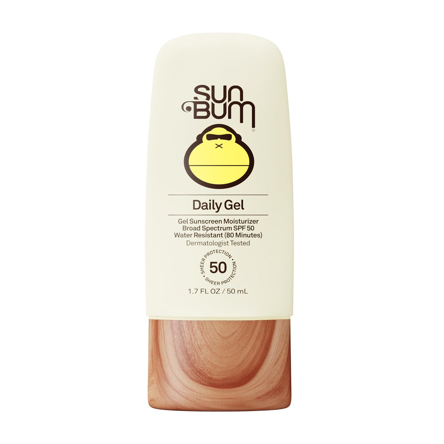 Sun Bum Daily SPF 50 Clear Gel Face Sunscreen - Broad Spectrum Moisturizing Facial Sunscreen with Vitamin E - Vegan and Hawaii 104 Act Compliant