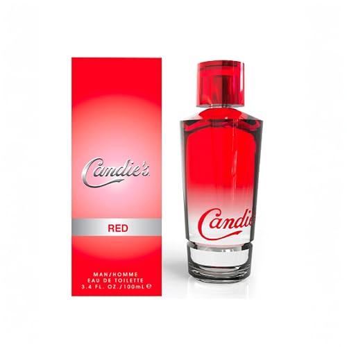 CANDIE'S Red For Him Eau de Toilette - Long-Lasting Cologne for Men, Sweet Masculine Scent, Strong Body Spray, Ideal for Daily Wear, Lasts All Day,