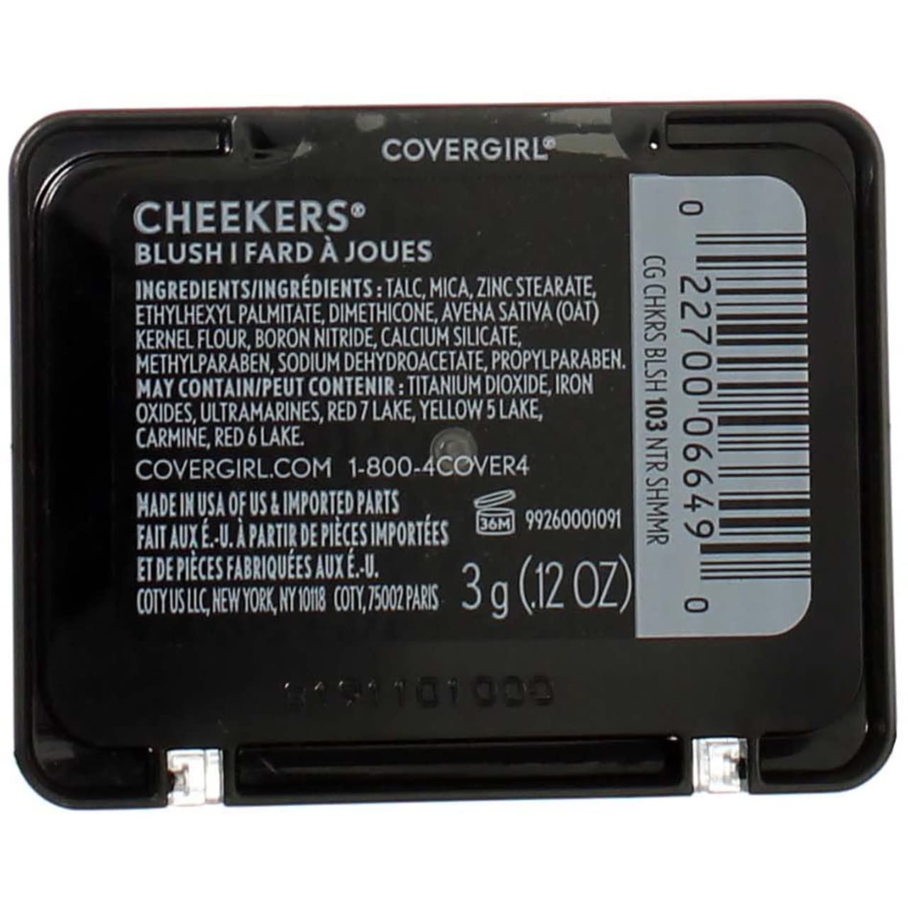 CoverGirl Cheekers 103 Natural Shimmer Blush (Pack Of 12)