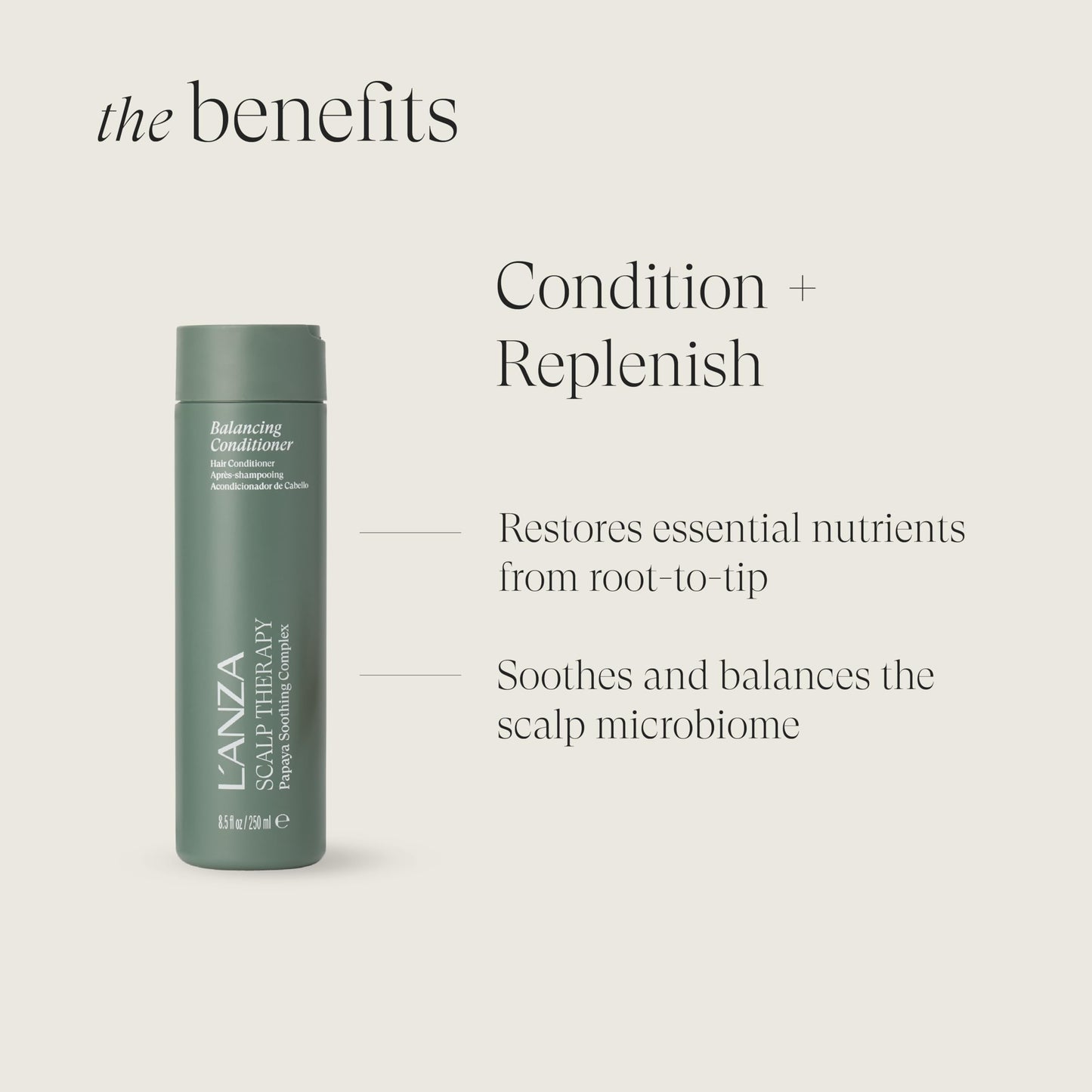 L'ANZA Scalp Therapy Hair Care Kit, Shampoo, Conditioner & Stimulating Leave-In Hair Treatment, Supports Healthy Growth, Adds Fullness, Strengthens