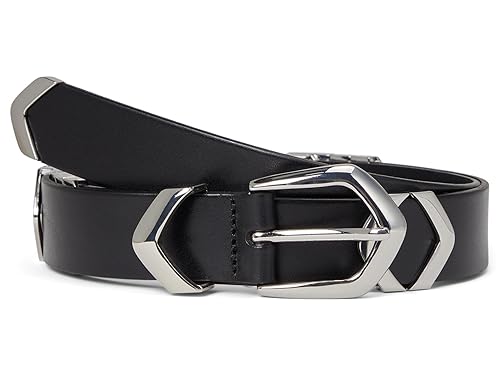 Madewell Women's Fiora Metal Keeper Belt, True Black, Small