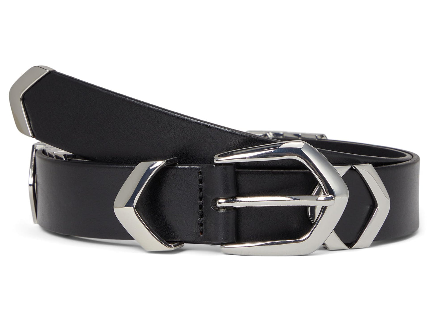 Madewell Women's Fiora Metal Keeper Belt, True Black, Small