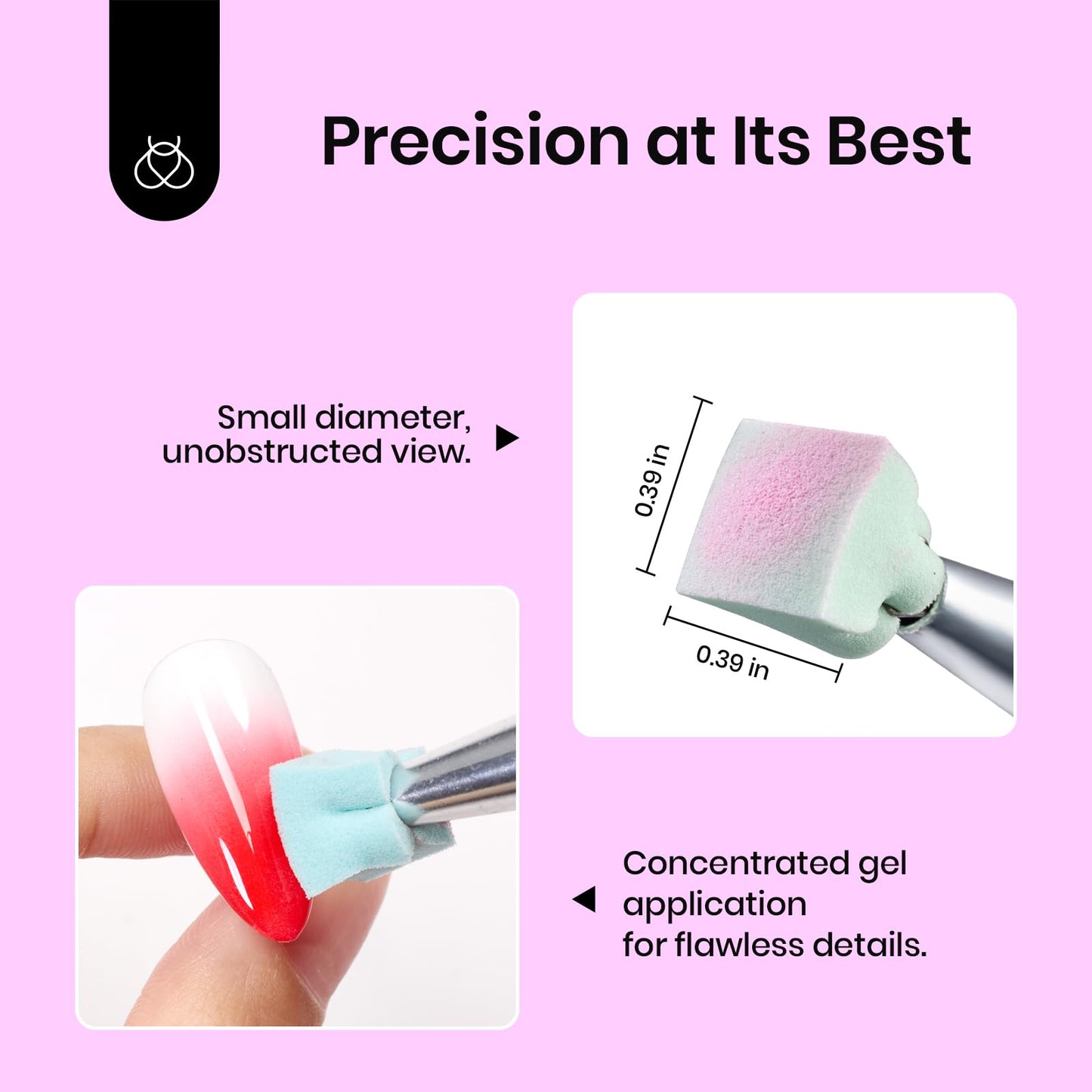 Beetles 150Pcs Soft Nail Sponges for Ombre, Colorful Nail Sponge with Grabbing Pen, Blooming Nails Art Brushes, Gradient Manicure DIY Tools Beauty and Personal Care beetles Gel Polish