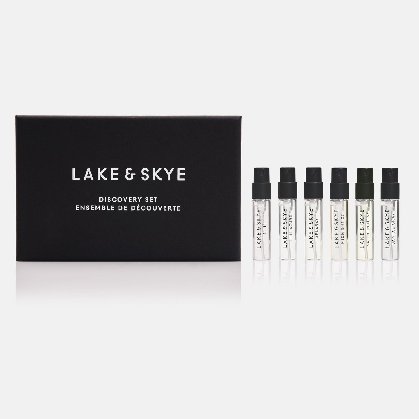 Lake & Skye 6 Piece Discovery Set – Includes 11 11, 11 11 Azure, Apaaray, Midnight 07, Saffron Dusk and Santal Gray