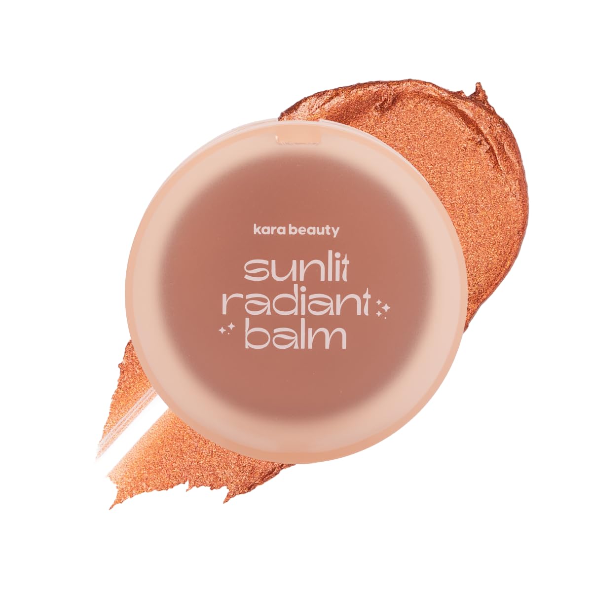 Kara Beauty Sunlit Radiance Glow Balm Highlighter and Bronzer Cream for Dewy Glow, Natural Mica Shimmer Face Blush Balm, Lightweight Formula