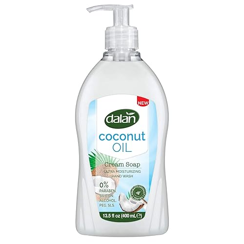 Dalan Coconut Oil Cream Ultra Moisturizing Liquid Hand Soap for Normal and Dry Hands Fresh Clean and Soft Feeling (13.5 Fl Oz / 400 mL (Pack of 1))