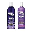 One 'n Only Shiny Silver Purple Shampoo & Hair Conditioner Set - Argan Oil Toning Hair Kit for Blonde, Gray, White & Highlighted Hair - Moisturizes