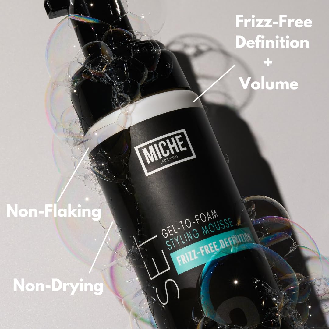 Miche Beauty Set Gel to Foam Mousse - Lightweight Styling Foam for All Hair Types, Long-Lasting Hold & Definition, Flexibility & Frizz Control, 7.5 fl Beauty and Personal Care Miche Beauty