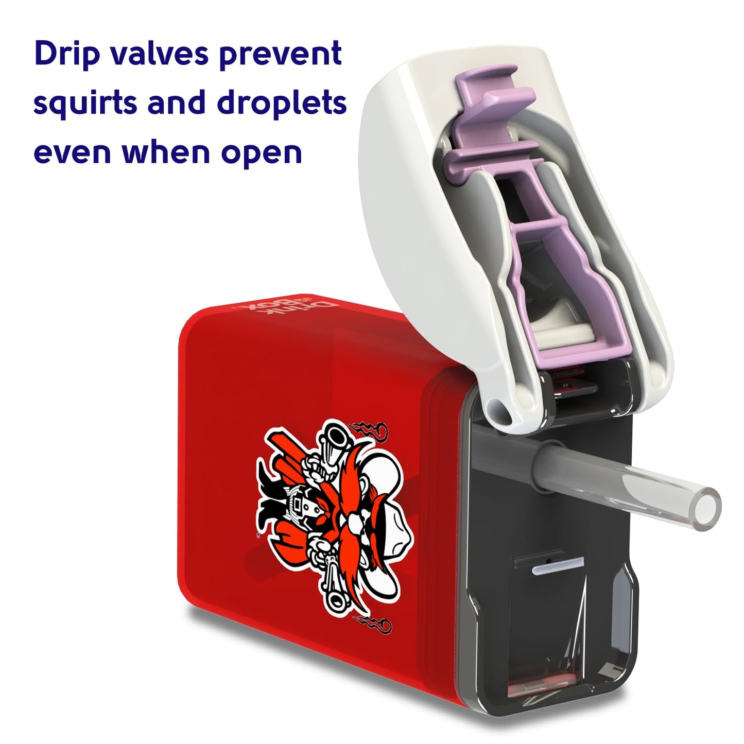 FUNTOPS Reusable Water Bottle | Officially Licensed NCAA Sports Bottle |BPA Free | Dishwasher Safe | Texas Tech | Raider Red Officially Licensed NCAA