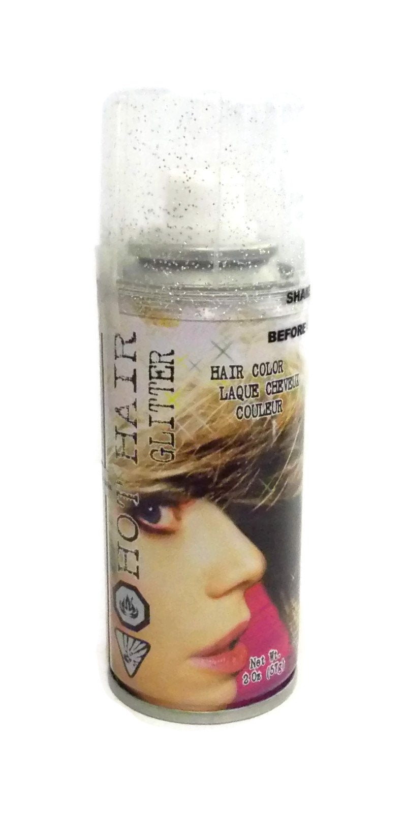 Fun World Women's Silver 2.0oz. Glitter Spray Accessory, Multi, Silver Standard