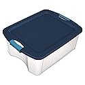 Sterilite 28 Quart / 12 Gallon Clear Latch and Carry Storage Box 16558010