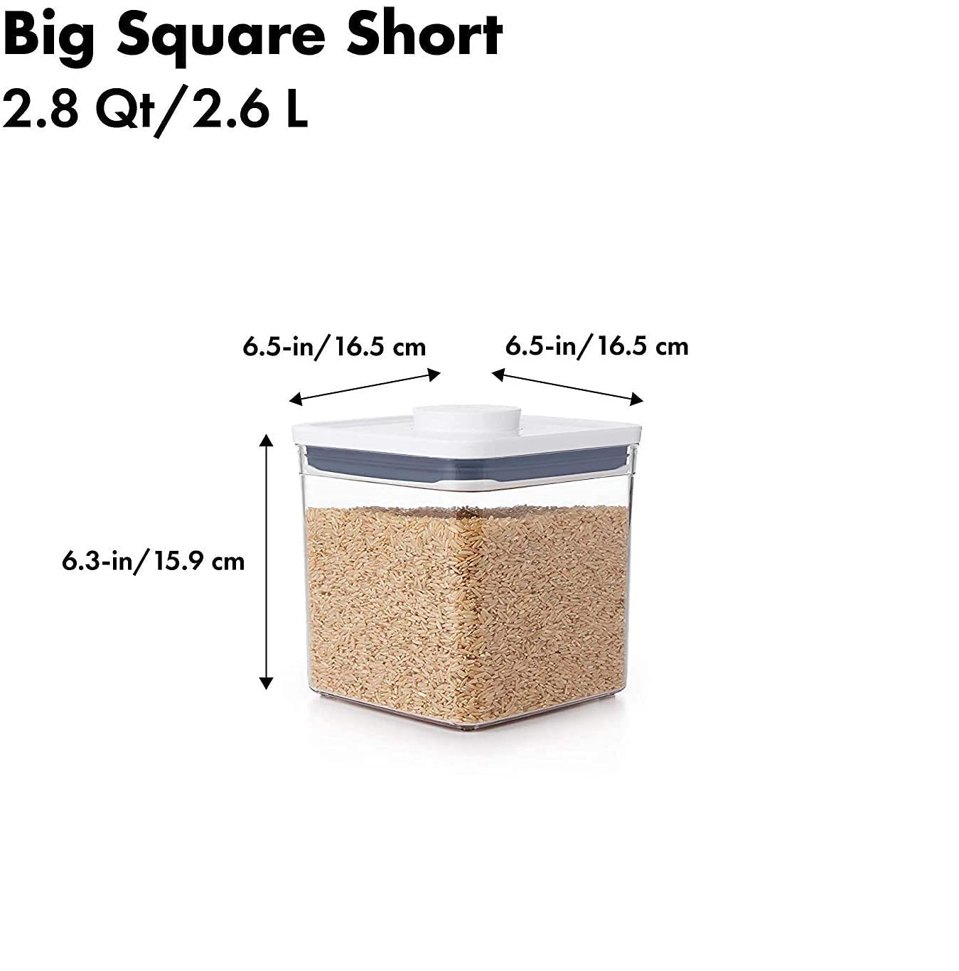 OXO Good Grips POP Container 2.8-Quart Square Airtight Food Storage for Sugar and More (Set of 4)