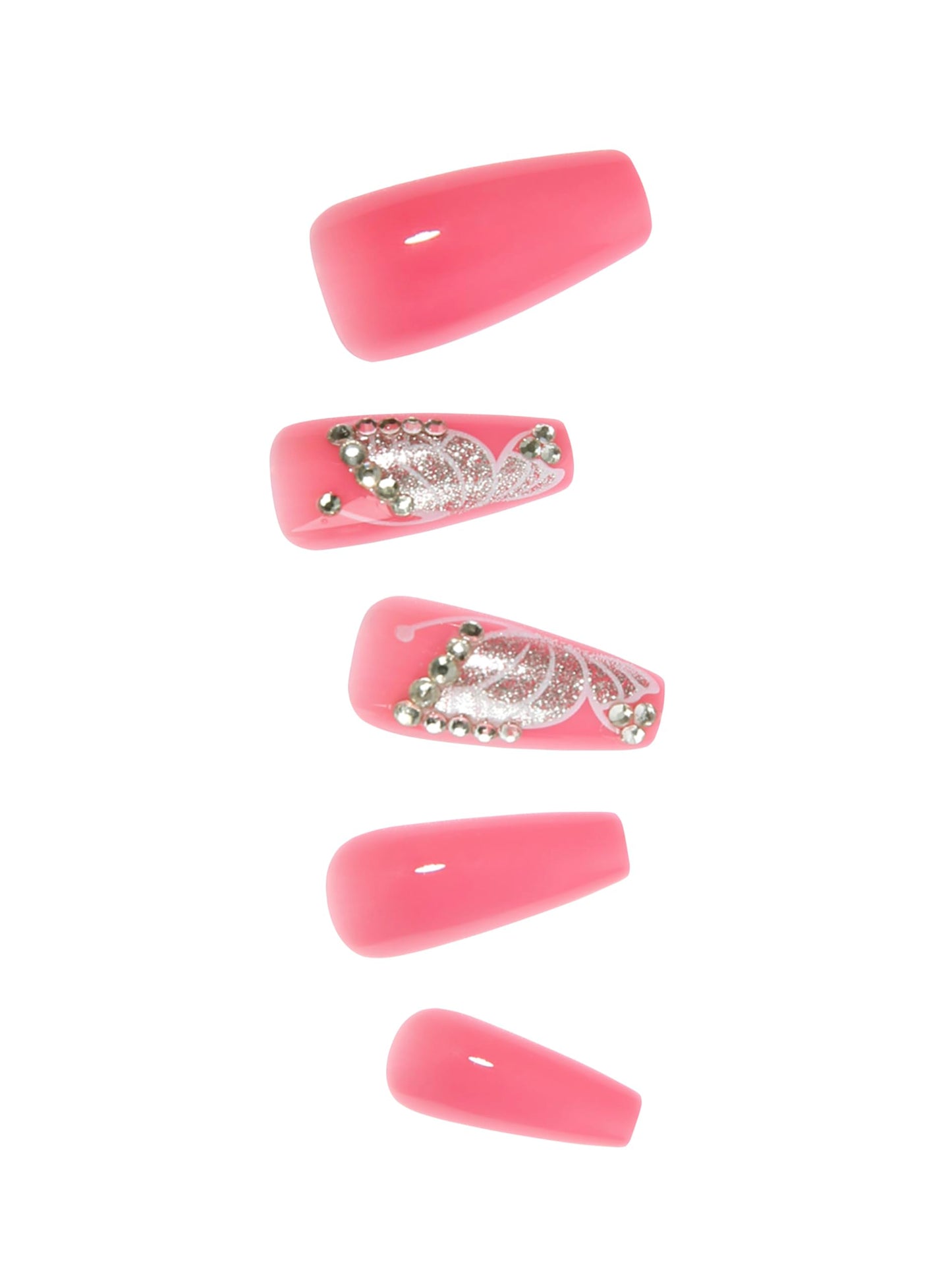 Glamify by Absolute New York Couture Press On Nails - Luxury Rhinestone & Charm Fake Nails, Glossy Reusable Salon Style Acrylic Nails Kit with Glue Beauty & Personal Care Absolute New York