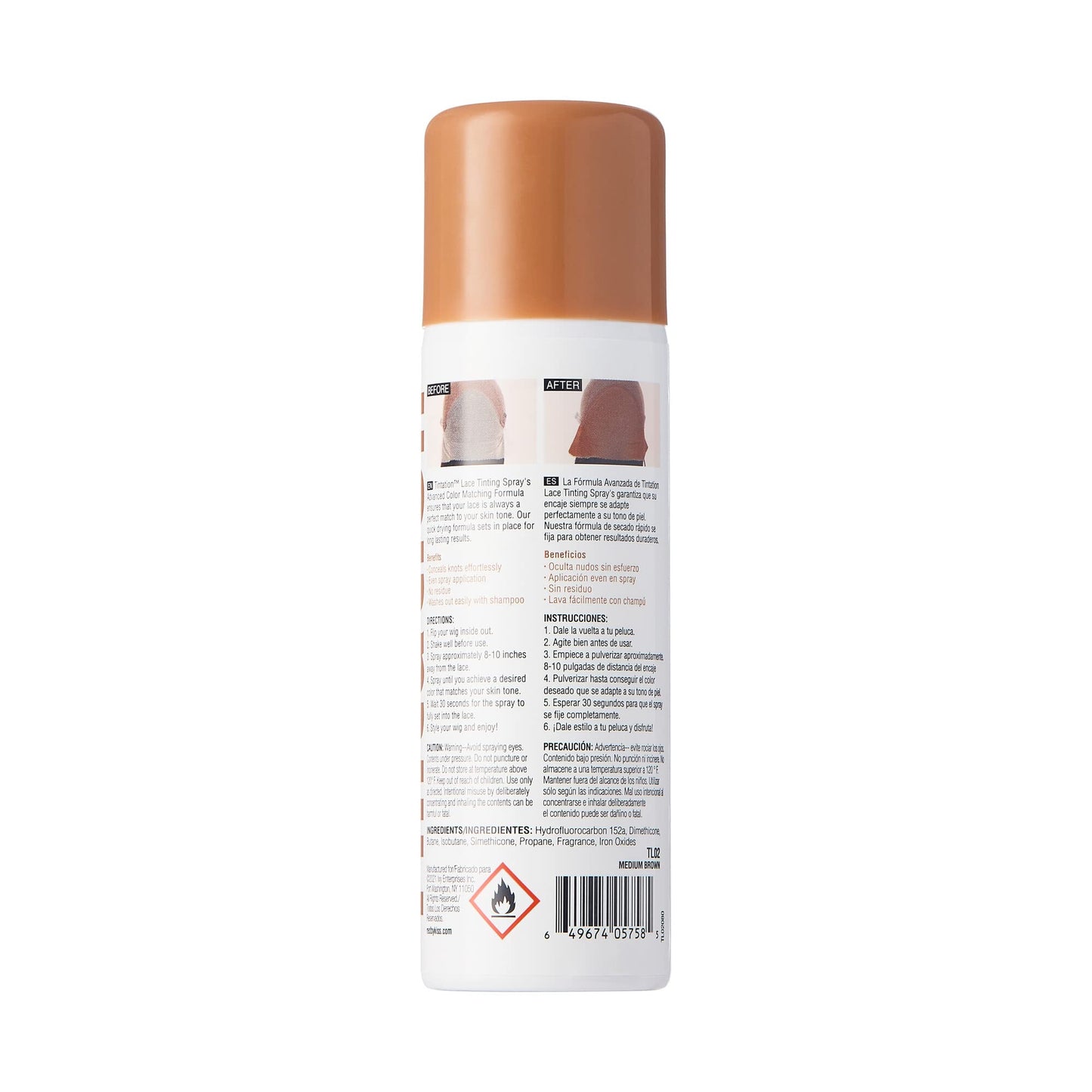 Red by Kiss Lace Tinting Spray, Quick Dry & Skin Tone Matching for Lace Wig, Transfer-Proof, No Smudging, Long Lasting, Precision Control with Pointed