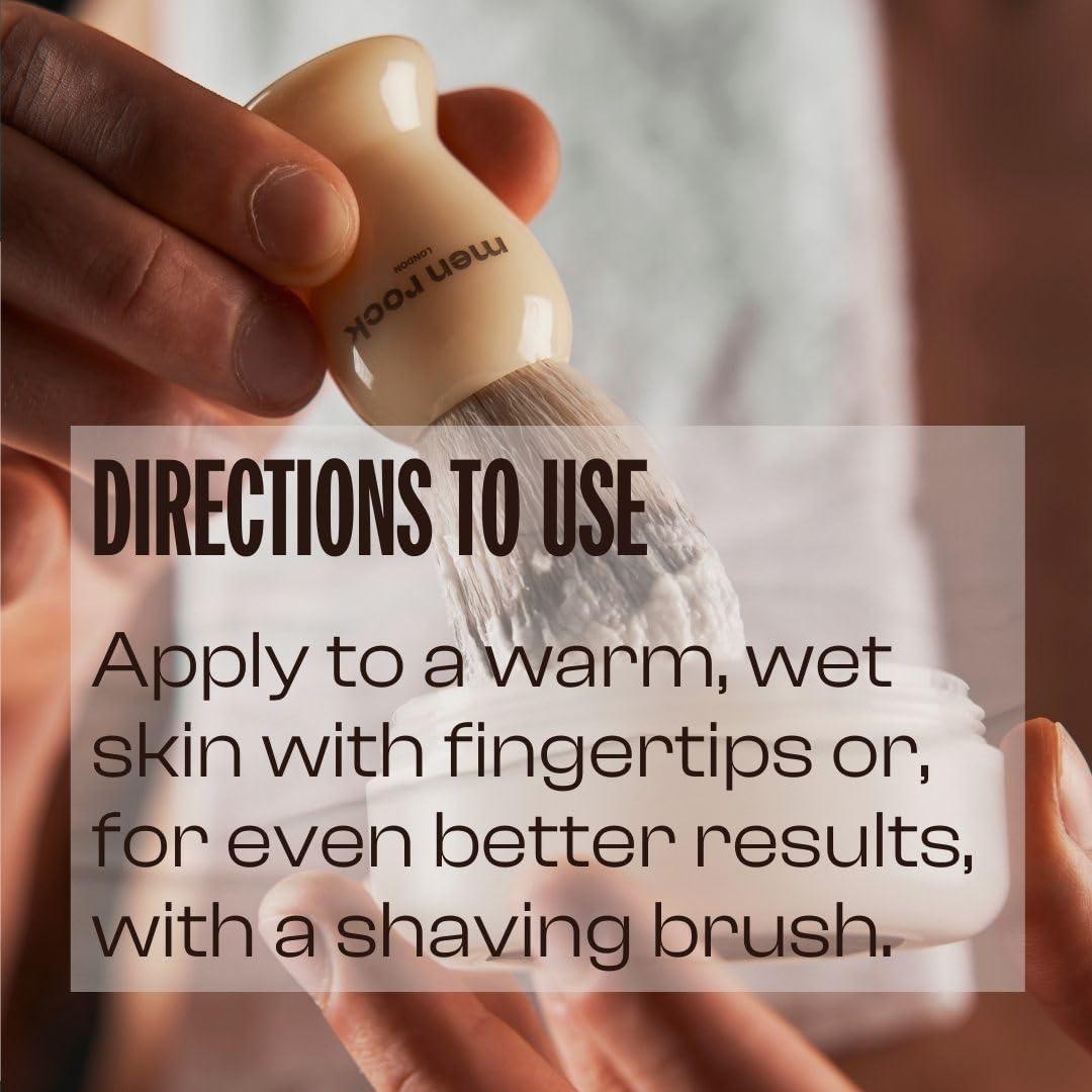 Men Rock Shave Cream - Black Pomegranate - Mens Shaving Cream - Moisturizing Shaving Foam for Men - Non-Drying Formula - Cruelty-Free - 3.5 oz Beauty and Personal Care Men Rock