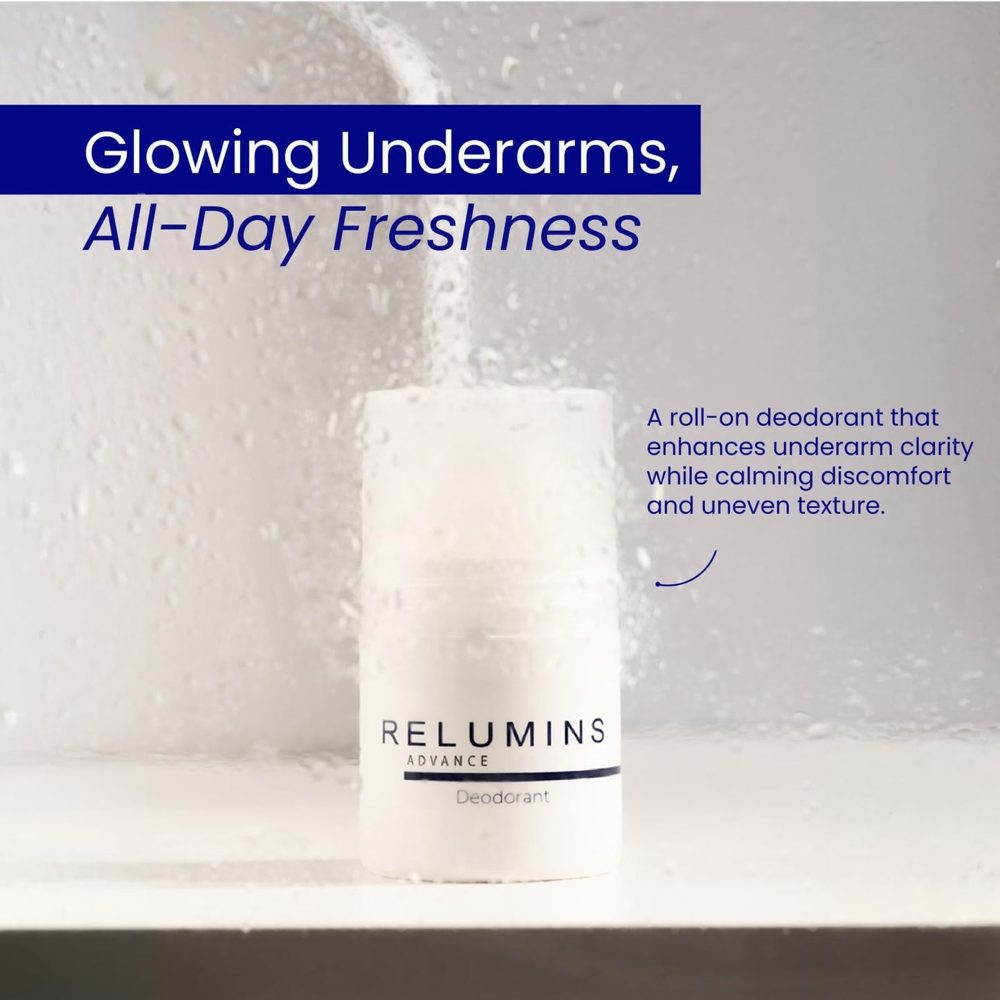 Relumins Advanced Underarm Deodorant Roll-On for Women and Men - 24-Hour Odor Protection with Glutathione and Witch Hazel - 1.5fl oz (3 Pack) Beauty and Personal Care Relumins
