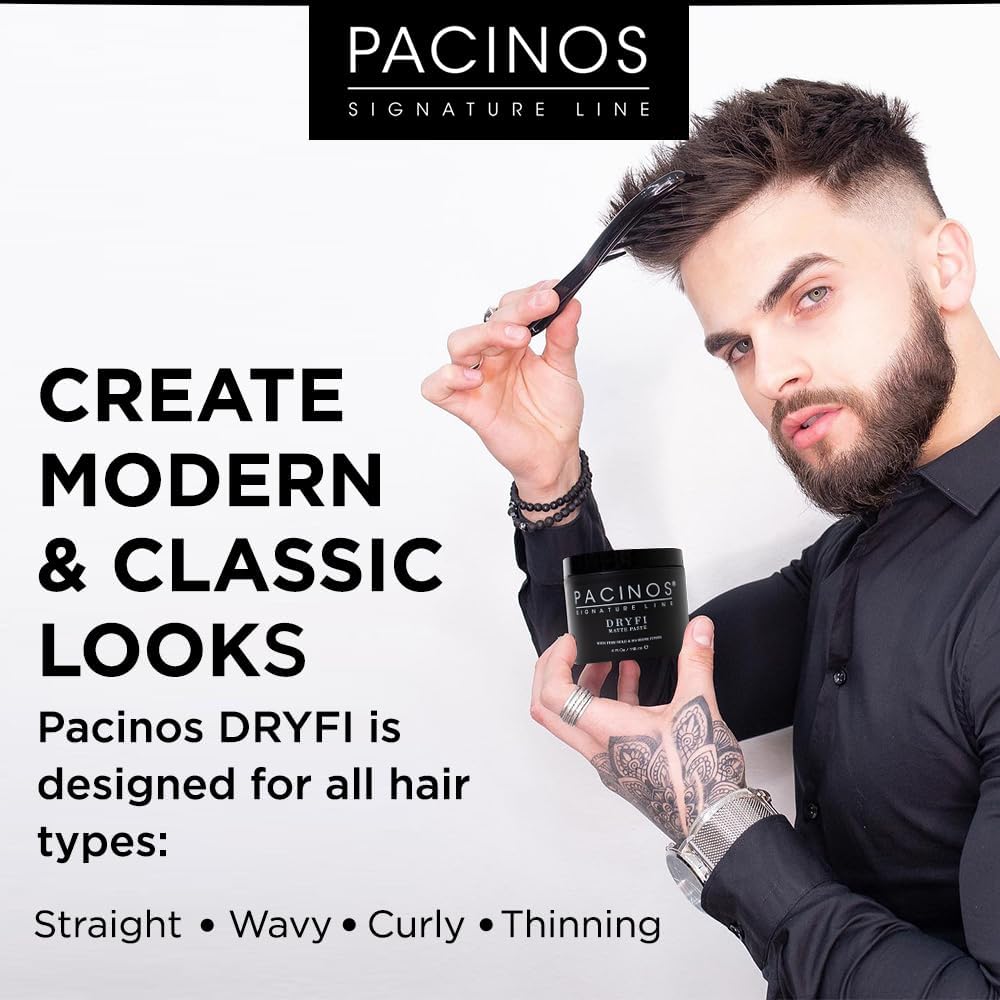Pacinos DRYFI No-Shine Matte Paste - Matte Finish Styling Paste for Men
