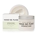 Hanz de Fuko Sponge Wax - Premium Men’s Hair Styling Wax for a Medium Hold, Semi-Matte Finish - Ideal Texture Product for All Hair Types, Especially
