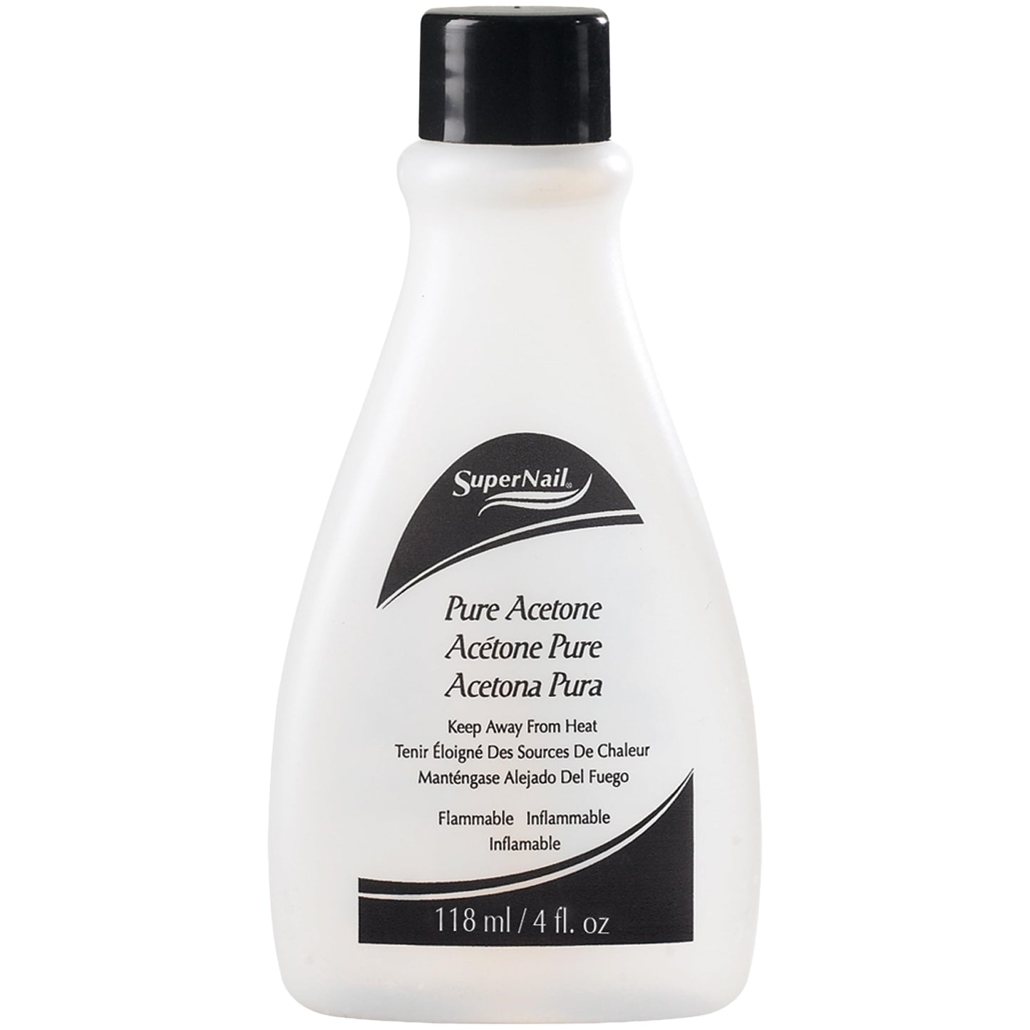 SuperNail Pure Acetone Nail Polish Remover - Fast-Acting Gel Polish Remover for Nails, Acrylic & Dip Powder Nails, 4 fl oz