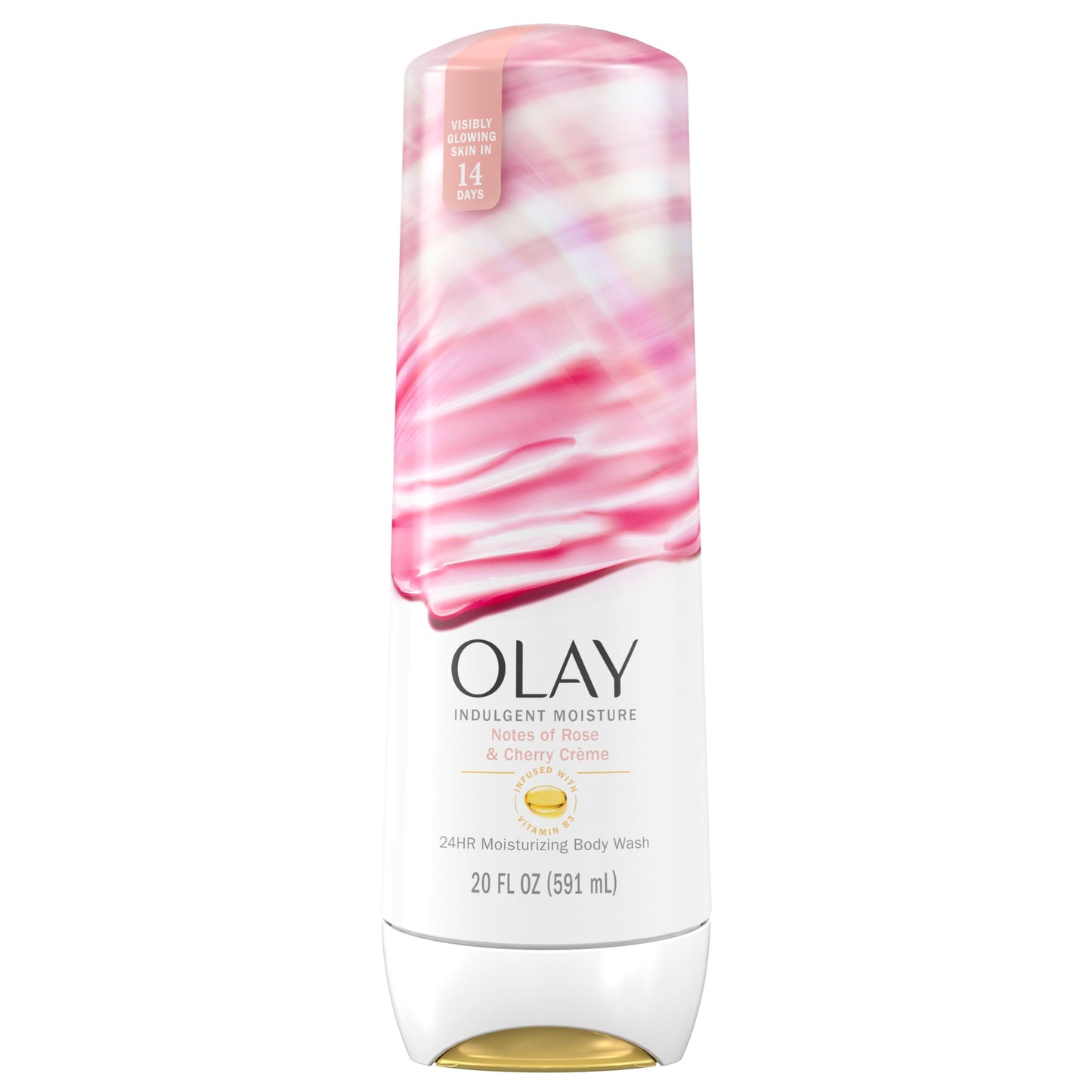 Olay Body Wash for Women, Indulgent Moisture, 24hr Moisturizing & Nourishing Formula, Infused with Vitamin B3 Complex, Luxurious Fragrances, Rose