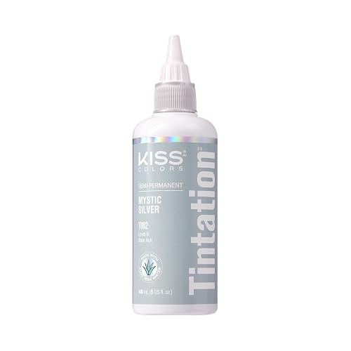 Red by Kiss Tintation Semi-Permanent Hair Color, Aloe Vera Water Based, Argan Oil, Olive Oil, Collagen & Keratin, Long-Lasting Color Dye (Mystic