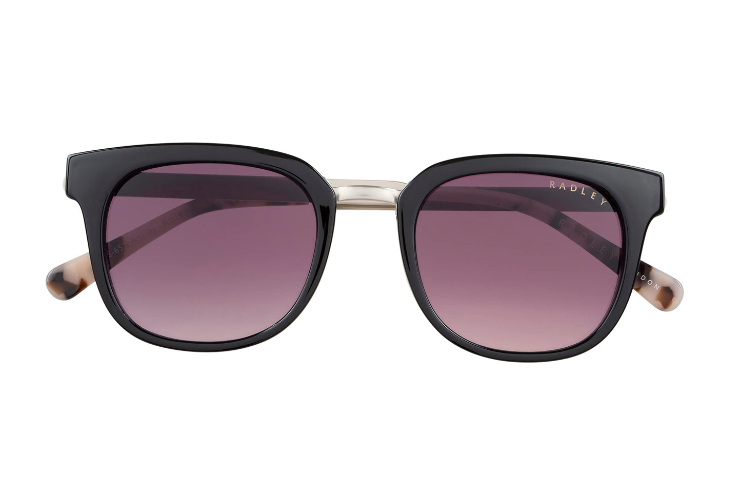 RADLEY London 6510 Womens Round Sunglasses, 49 mm, UV400 Protection, Black