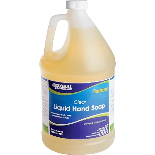 Global Industrial General Purpose Liquid Hand Soap, Floral Scented, Clear, 1 Gallon Bottle, 4/Bottles, Commercial & Industrial Liquid Hand Soap Refill