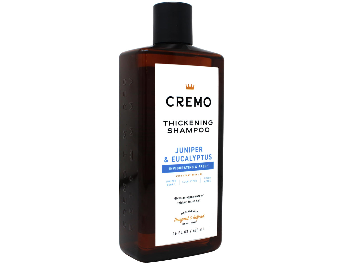 Cremo Juniper & Eucalyptus Barber Grade Thickening Shampoo, 16 Fl Oz
